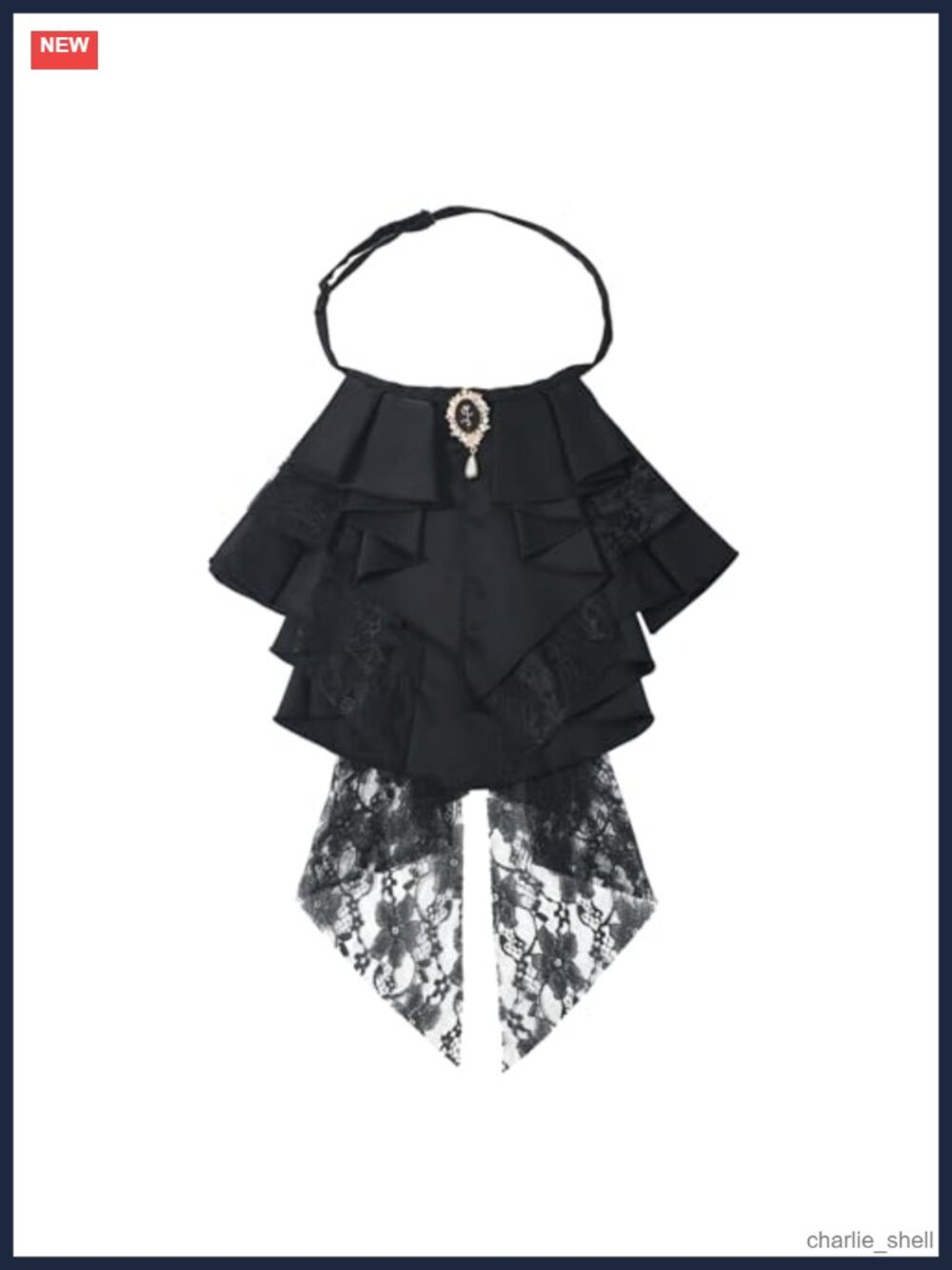 Victorian Ruffle Jabot Collar Lace Neck Accessory Steampunk Cosplay